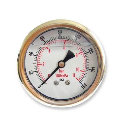 Glycerine/silicone oil filled/liquid pressure gauge