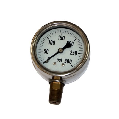 Glycerin or silicone oil filled pressure gauge