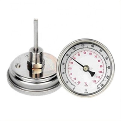 Stainless steel industrial bimetal thermometer