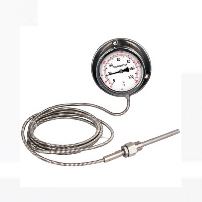 stainless steel 0-250c 0-120c temperature gauge with capillary